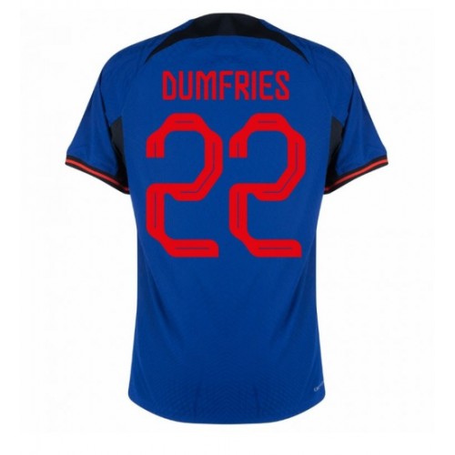 Holland Denzel Dumfries #22 Replika Udebanetrøje VM 2022 Kortærmet